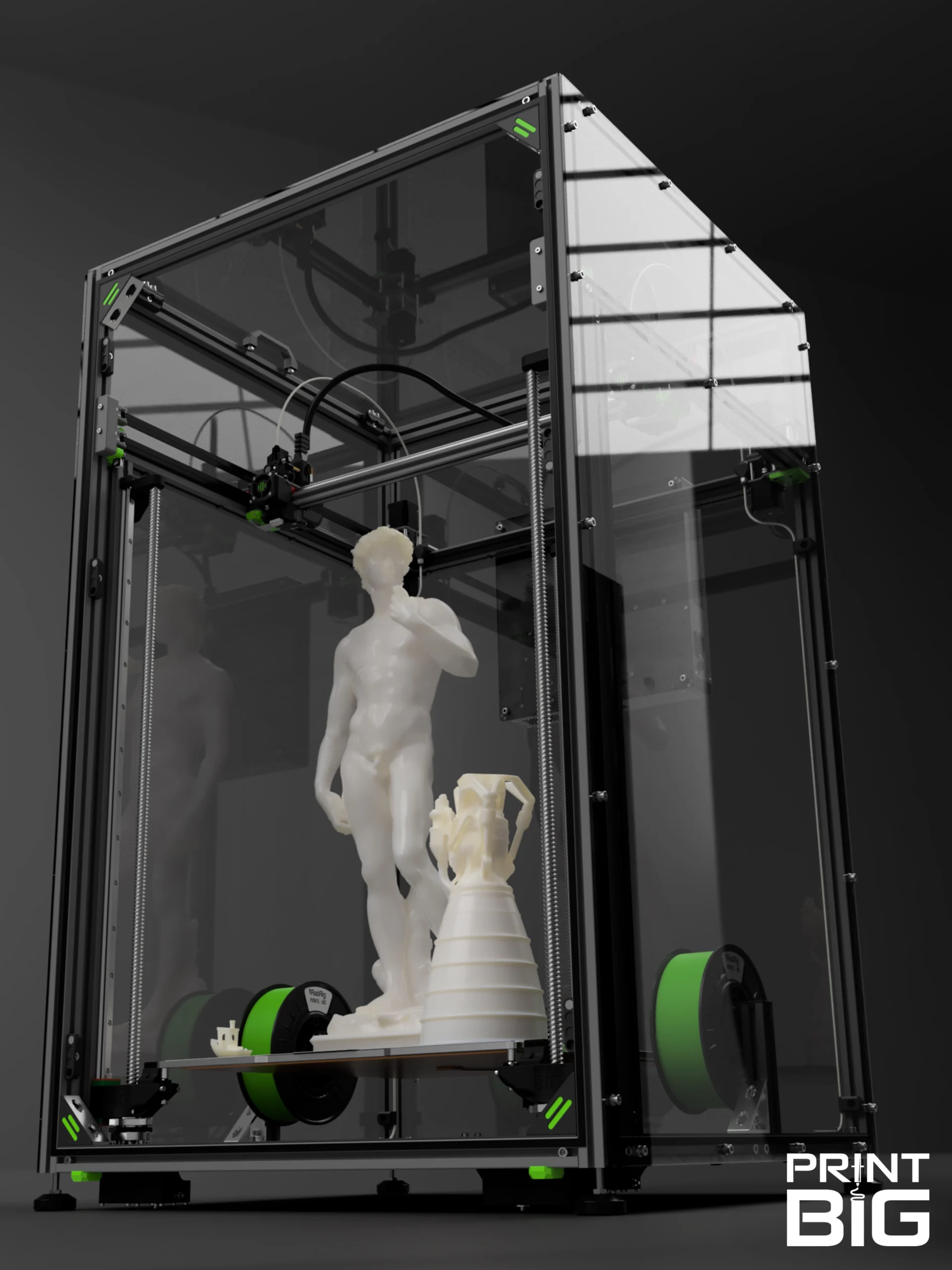 printbig Print Big Large Scale 3D Printing Upgrade Kits print-big.com high end additive manufacturing printer 800mm upgrade kit v-core 4 ratrig sfu1605 z axis